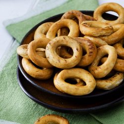 Treats chips on brown plate